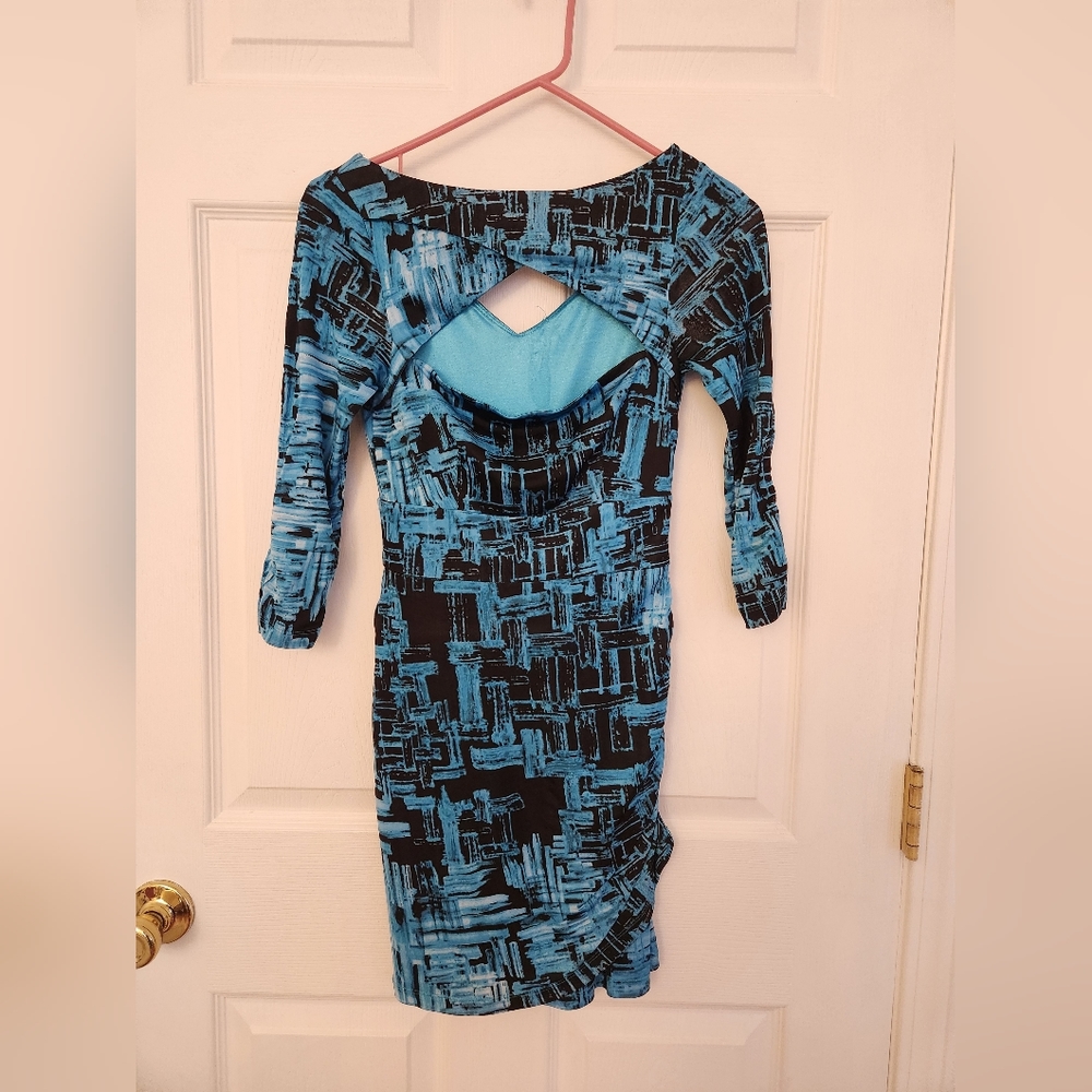 Bebe, Dress, Neon Blue, XXS